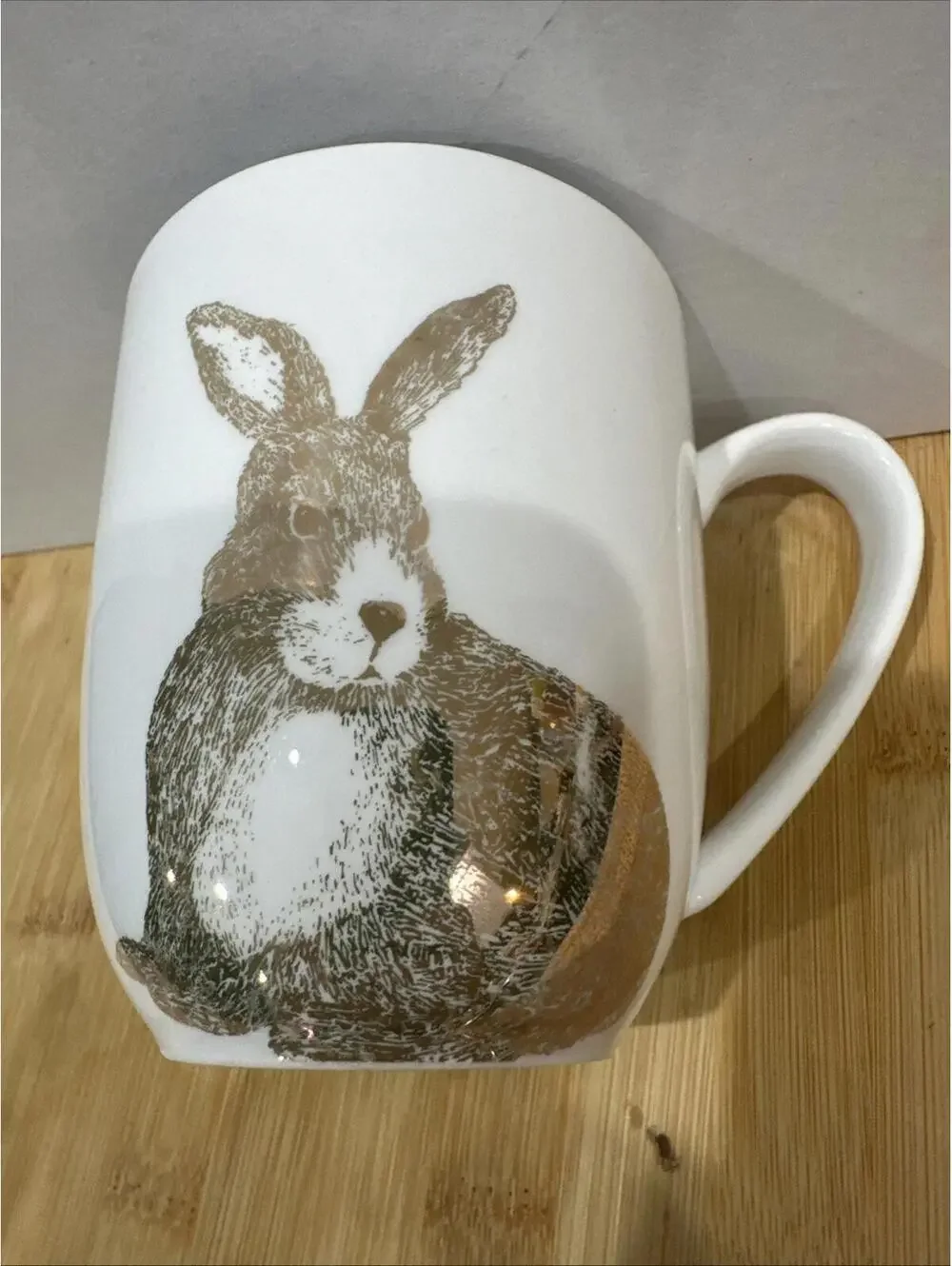 Pier 1 Golden Rabbit Mug retired *